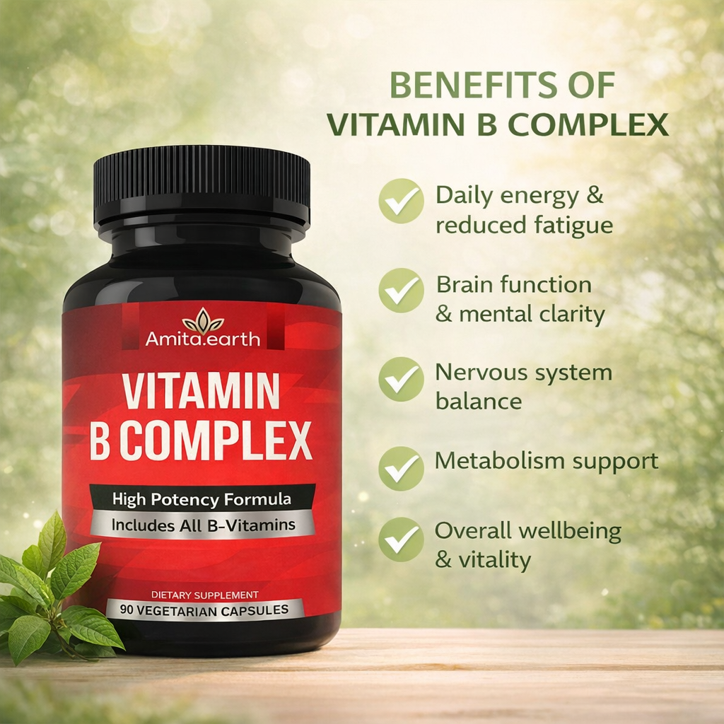 Vitamin B Complex Capsules – Energy, Brain & Daily Wellness Support