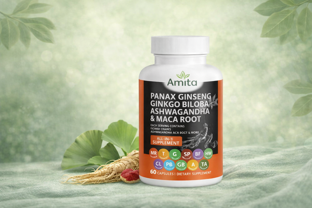 Ginseng & Ginkgo Biloba Complex | Mental Clarity & Energy Boost Capsules