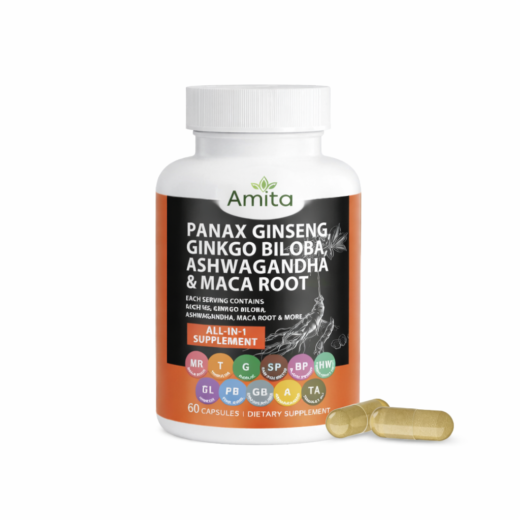 Ginseng & Ginkgo Biloba Complex | Mental Clarity & Energy Boost Capsules