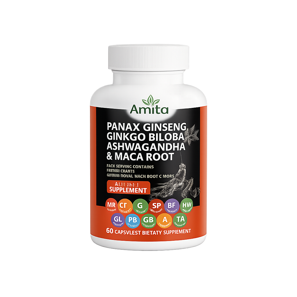 Ginseng & Ginkgo Biloba Complex | Mental Clarity & Energy Boost Capsules
