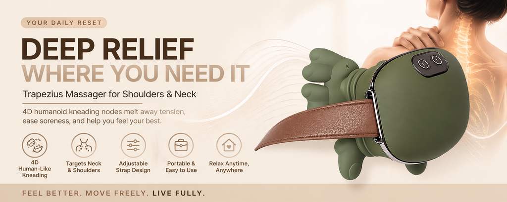 Trapezius Neck & Shoulder Massager – Deep Muscle Relief & Relaxation