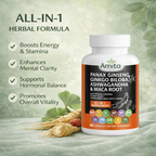 Ginseng & Ginkgo Biloba Complex | Mental Clarity & Energy Boost Capsules