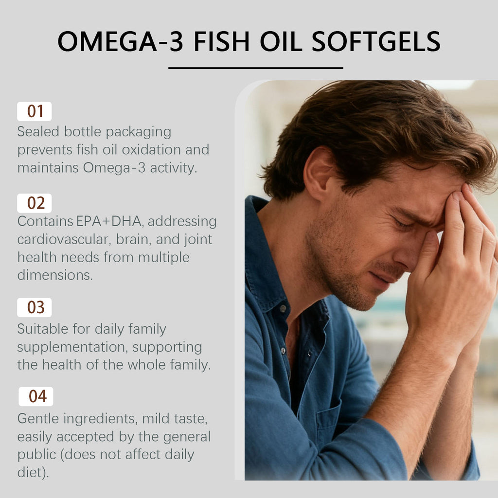 Omega-3 Fish Oil Softgels – EPA & DHA for Heart, Brain & Joint Support
