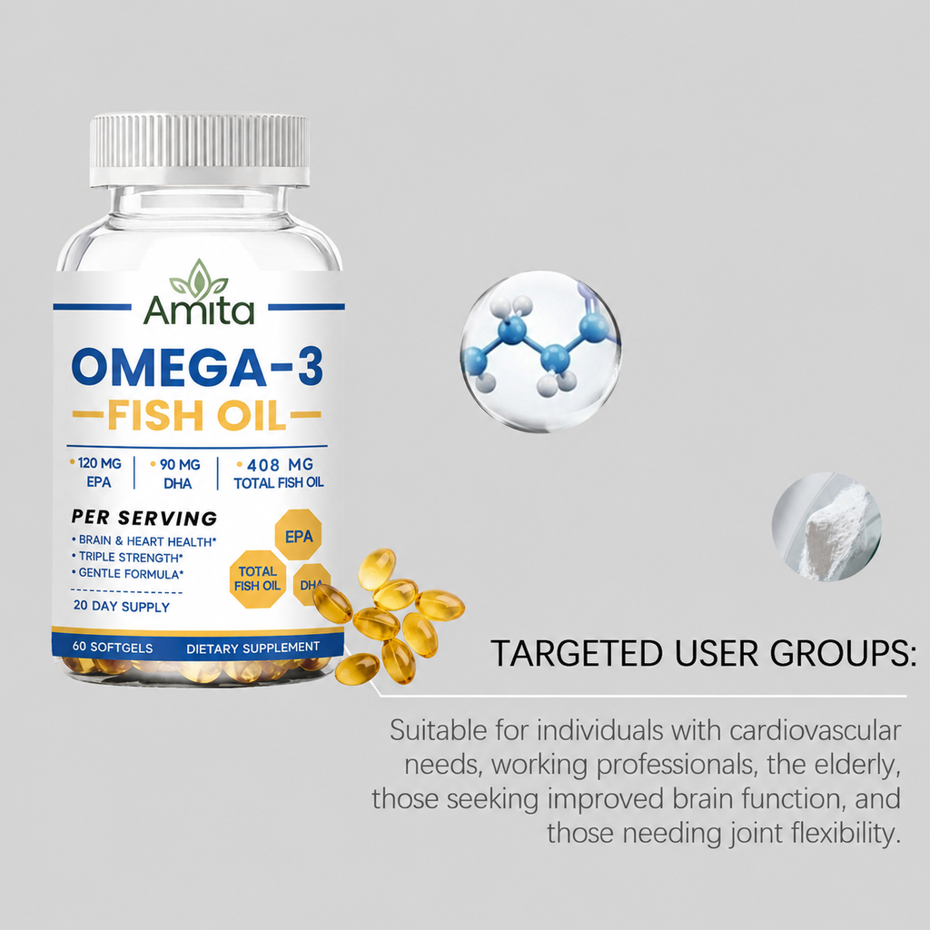 Omega-3 Fish Oil Softgels – EPA & DHA for Heart, Brain & Joint Support